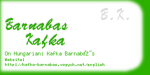 barnabas kafka business card